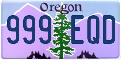 OR license plate 999EQD