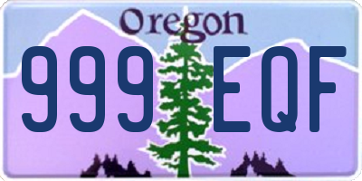 OR license plate 999EQF