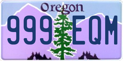 OR license plate 999EQM