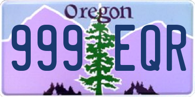 OR license plate 999EQR