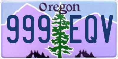 OR license plate 999EQV