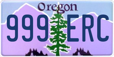 OR license plate 999ERC