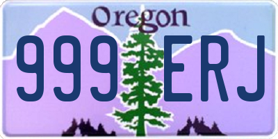 OR license plate 999ERJ