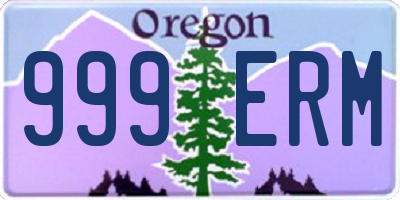 OR license plate 999ERM