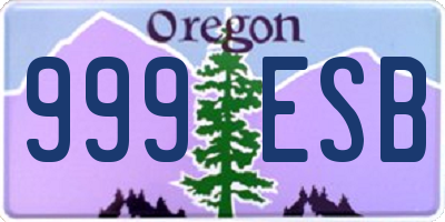 OR license plate 999ESB