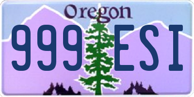 OR license plate 999ESI