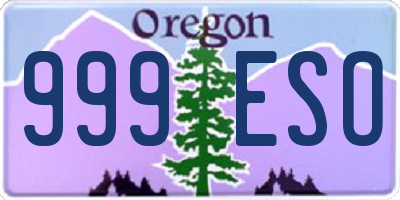 OR license plate 999ESO