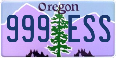 OR license plate 999ESS