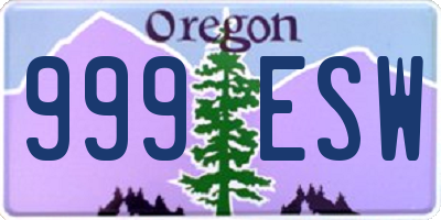 OR license plate 999ESW