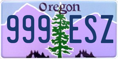 OR license plate 999ESZ