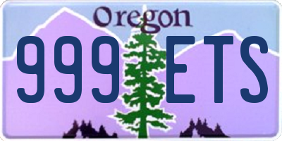 OR license plate 999ETS