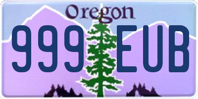 OR license plate 999EUB