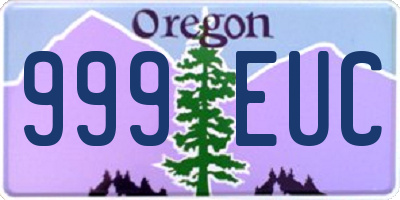 OR license plate 999EUC