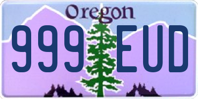 OR license plate 999EUD