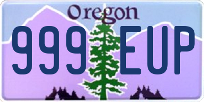 OR license plate 999EUP