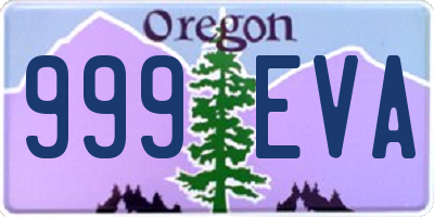 OR license plate 999EVA