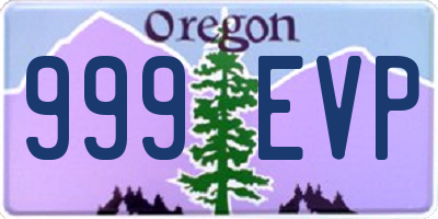 OR license plate 999EVP
