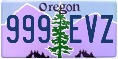 OR license plate 999EVZ