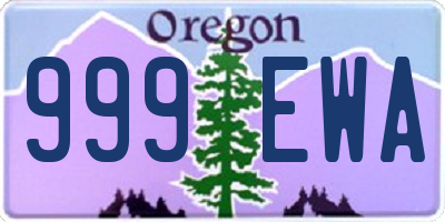 OR license plate 999EWA