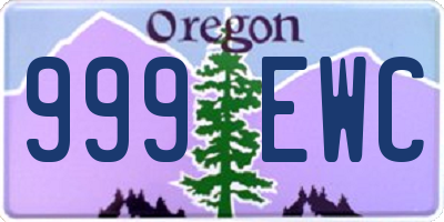 OR license plate 999EWC