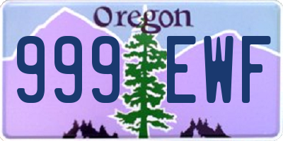 OR license plate 999EWF