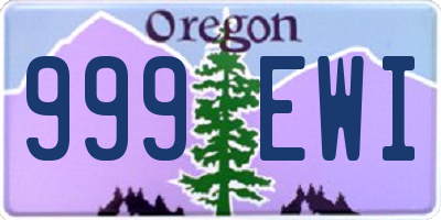 OR license plate 999EWI