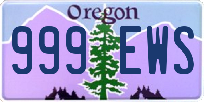 OR license plate 999EWS