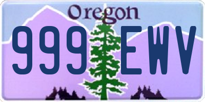 OR license plate 999EWV
