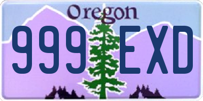 OR license plate 999EXD