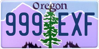 OR license plate 999EXF