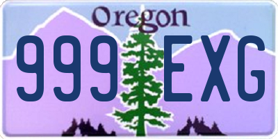 OR license plate 999EXG