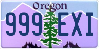 OR license plate 999EXI