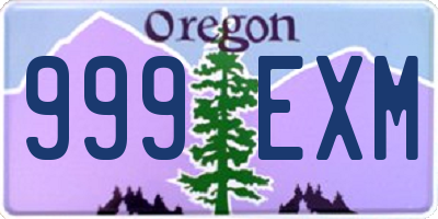 OR license plate 999EXM