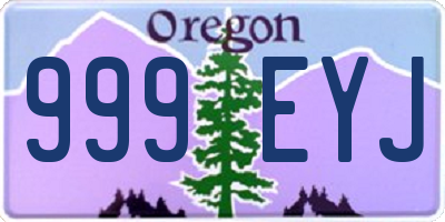 OR license plate 999EYJ