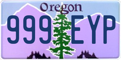 OR license plate 999EYP