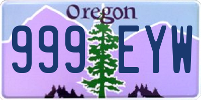 OR license plate 999EYW