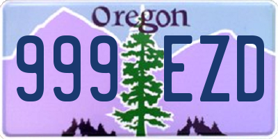 OR license plate 999EZD