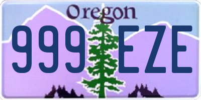 OR license plate 999EZE