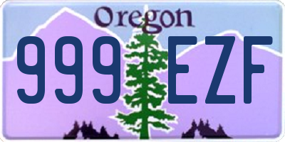 OR license plate 999EZF