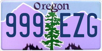 OR license plate 999EZG