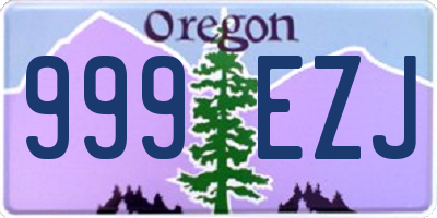 OR license plate 999EZJ
