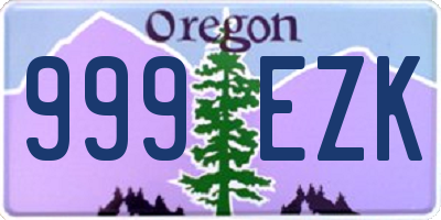 OR license plate 999EZK