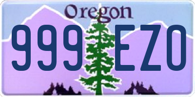 OR license plate 999EZO