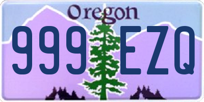 OR license plate 999EZQ