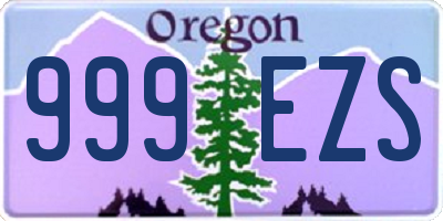 OR license plate 999EZS