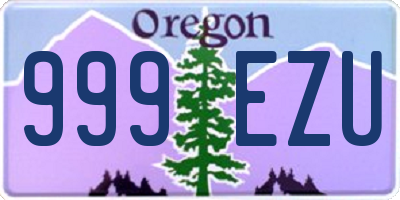 OR license plate 999EZU
