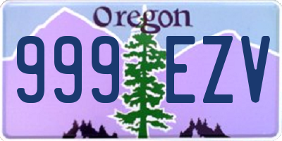 OR license plate 999EZV