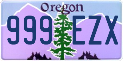 OR license plate 999EZX
