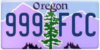 OR license plate 999FCC