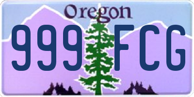 OR license plate 999FCG